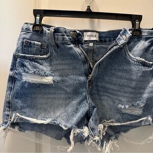 Pistola Women’s Frayed Blue Jean Shorts Size 25